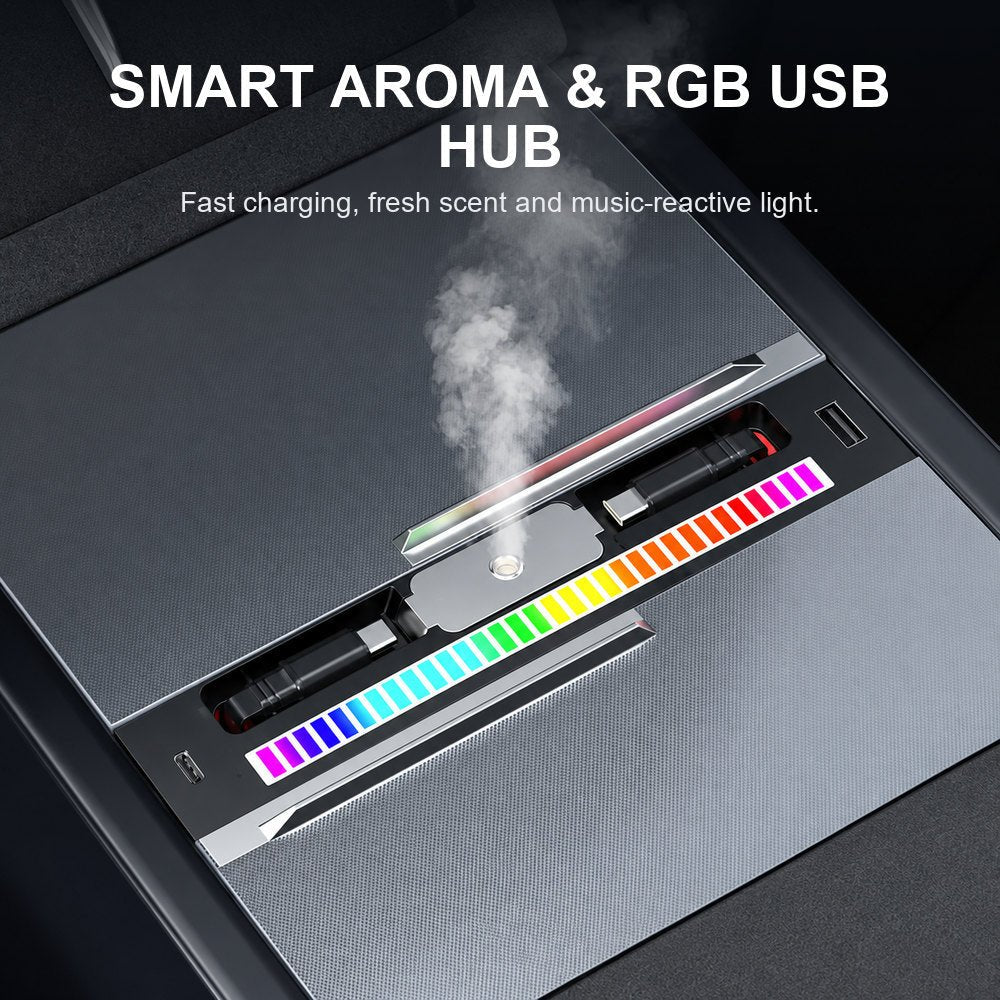 TESERY 116W Smart Aroma RGB Center Console Hub for Tesla Model 3/Y/YL - Tesery Official Store