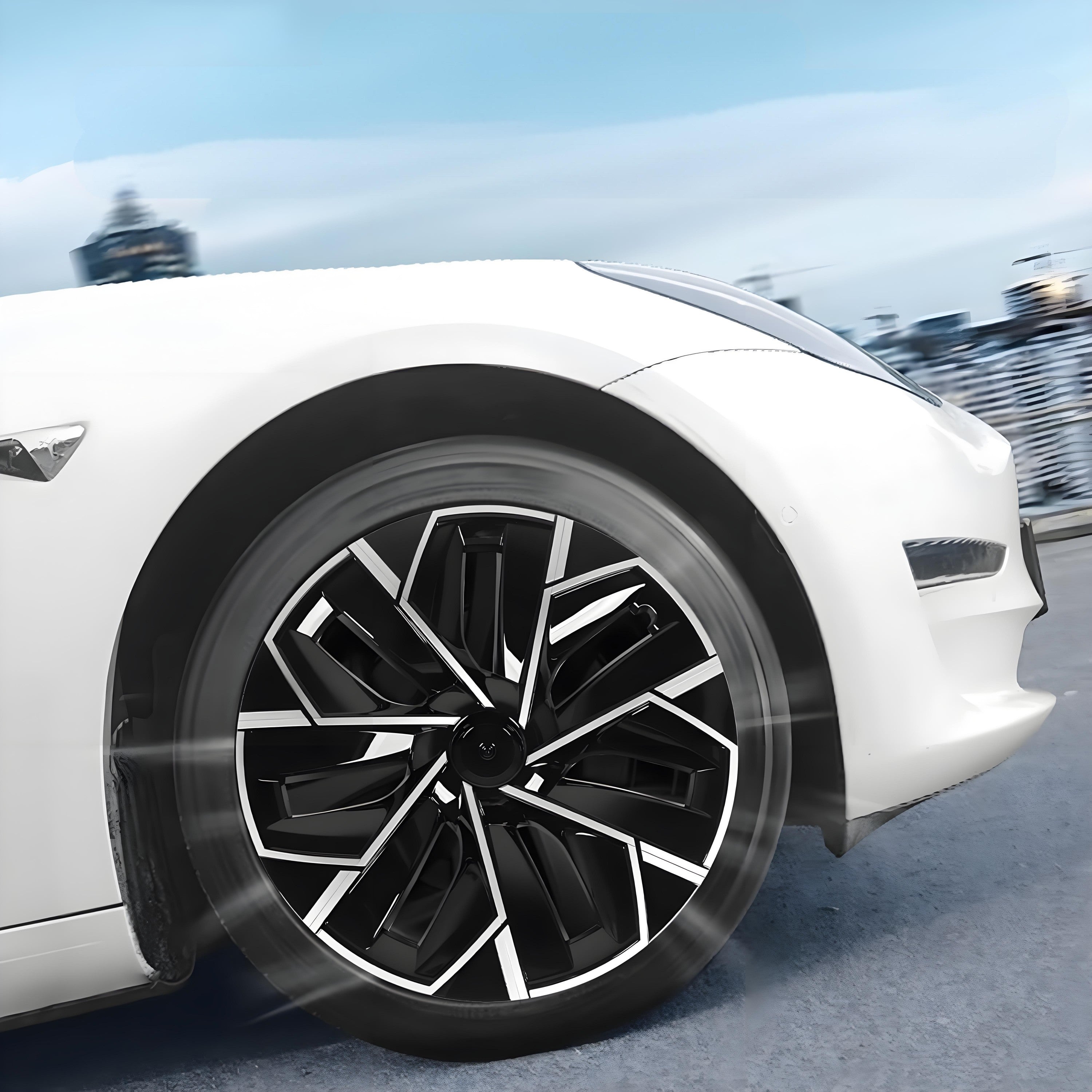 4個互換 Tesla モデル Y ハブキャップ オリジナル車交換用ホイール