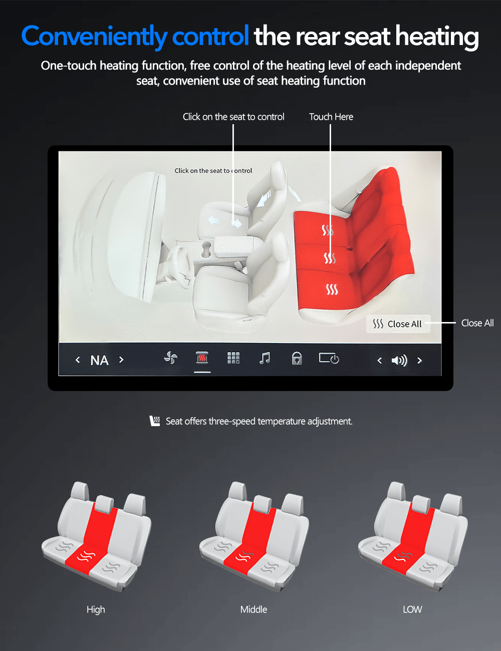 7.2‘’ Tesla Model 3/Y Rear Seat Entertainment System - Tesery