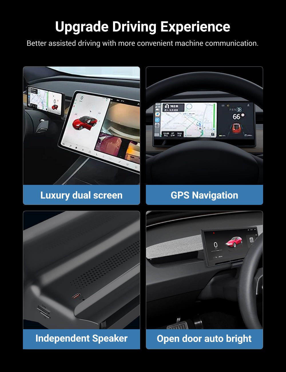 TESERY 9 Inch Screen Dashboard Display With Carplay & Android Auto for Model 3 / Model Y - Tesery Official Store