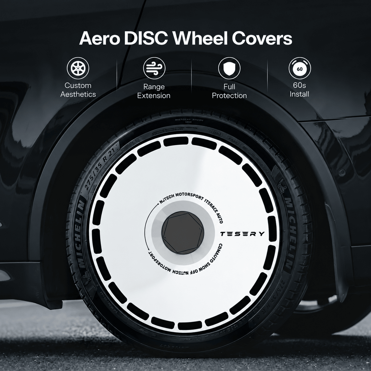 TESERY Aero DISC Wheel Covers for Model Y / Model 3 Highland - Tesery Official Store
