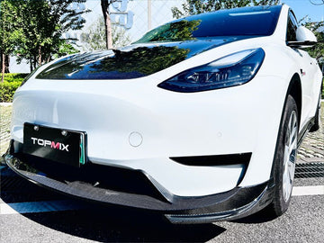 TESERY×CMST Fibra de Carbono Lábio Frontal Ver.2 para Tesla Model Y