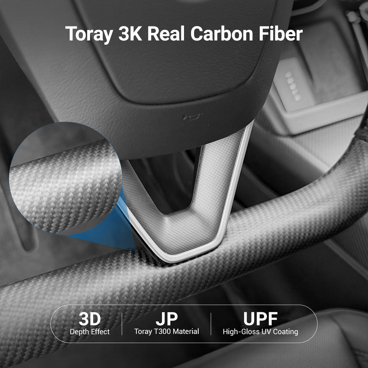 TESERY Carbon Fiber Heated Yoke Steering Wheel for Model 3 Highland / Model Y Juniper - Tesery Official Store