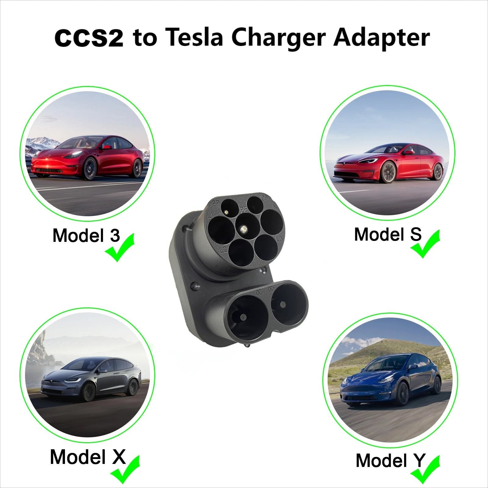 TESERY CCS2 to Tesla charger adapter | 200A | 1000V - Tesery Official Store