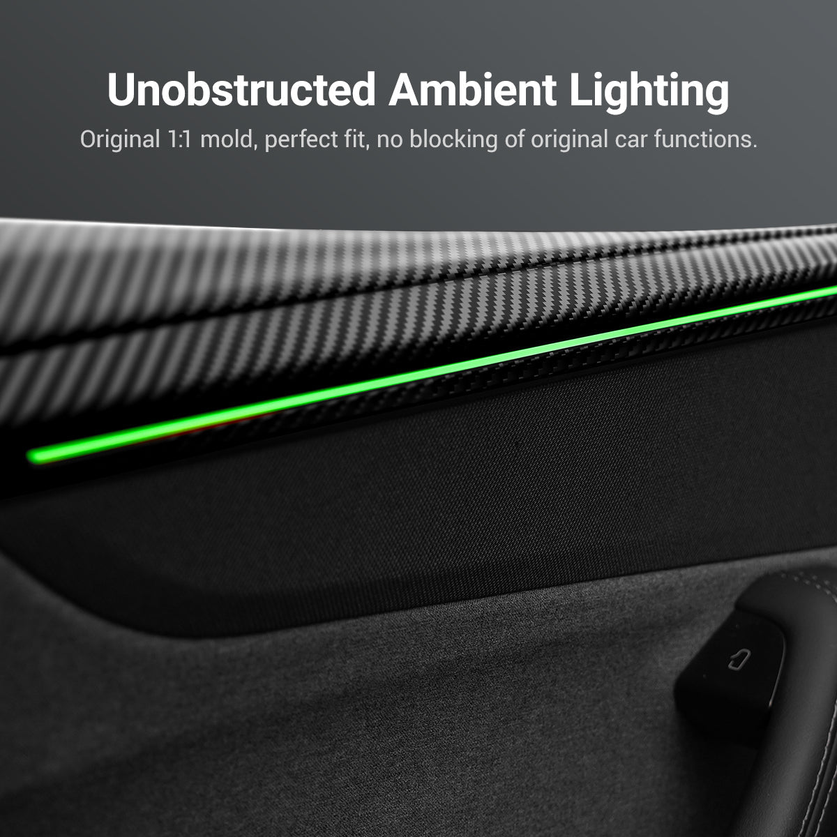 Model Y Juniper Dry Carbon Fiber Upper Door Panel Overlays