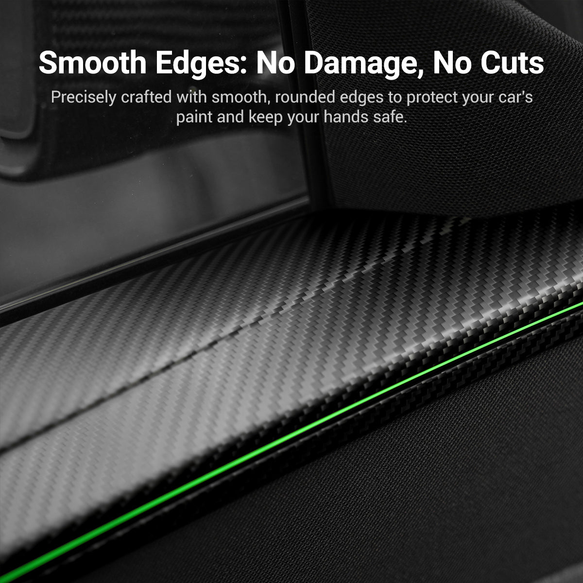 TESERY Dry Carbon Fiber Full Upper Oversized Extended Door Panel Overlays for Model Y Juniper - Tesery Official Store