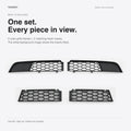 One split insect net set includes two outer grille frames and two matching removable mesh inserts.