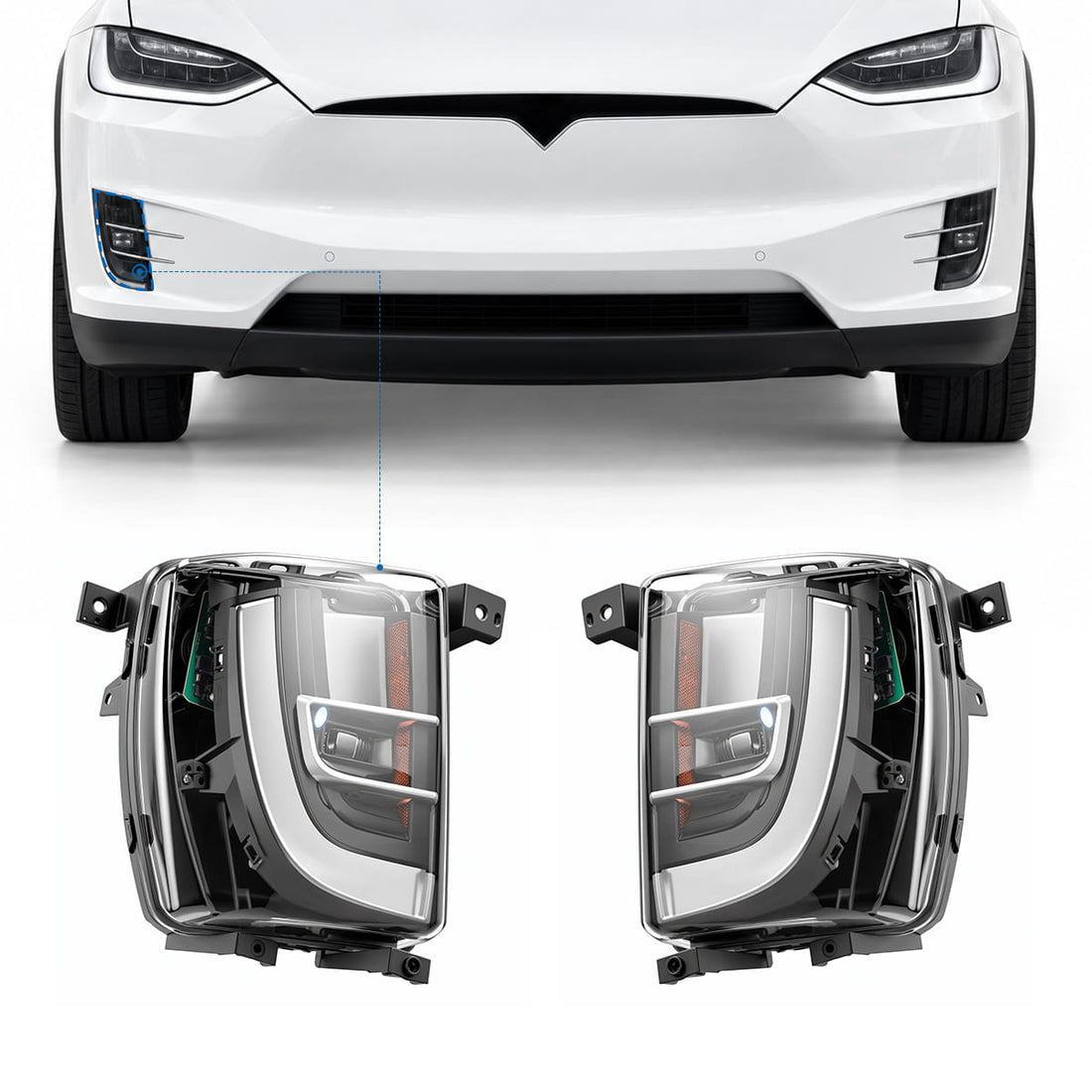 TESERY LED Fog Light Replacement for Model X (16-20) - Tesery Official Store