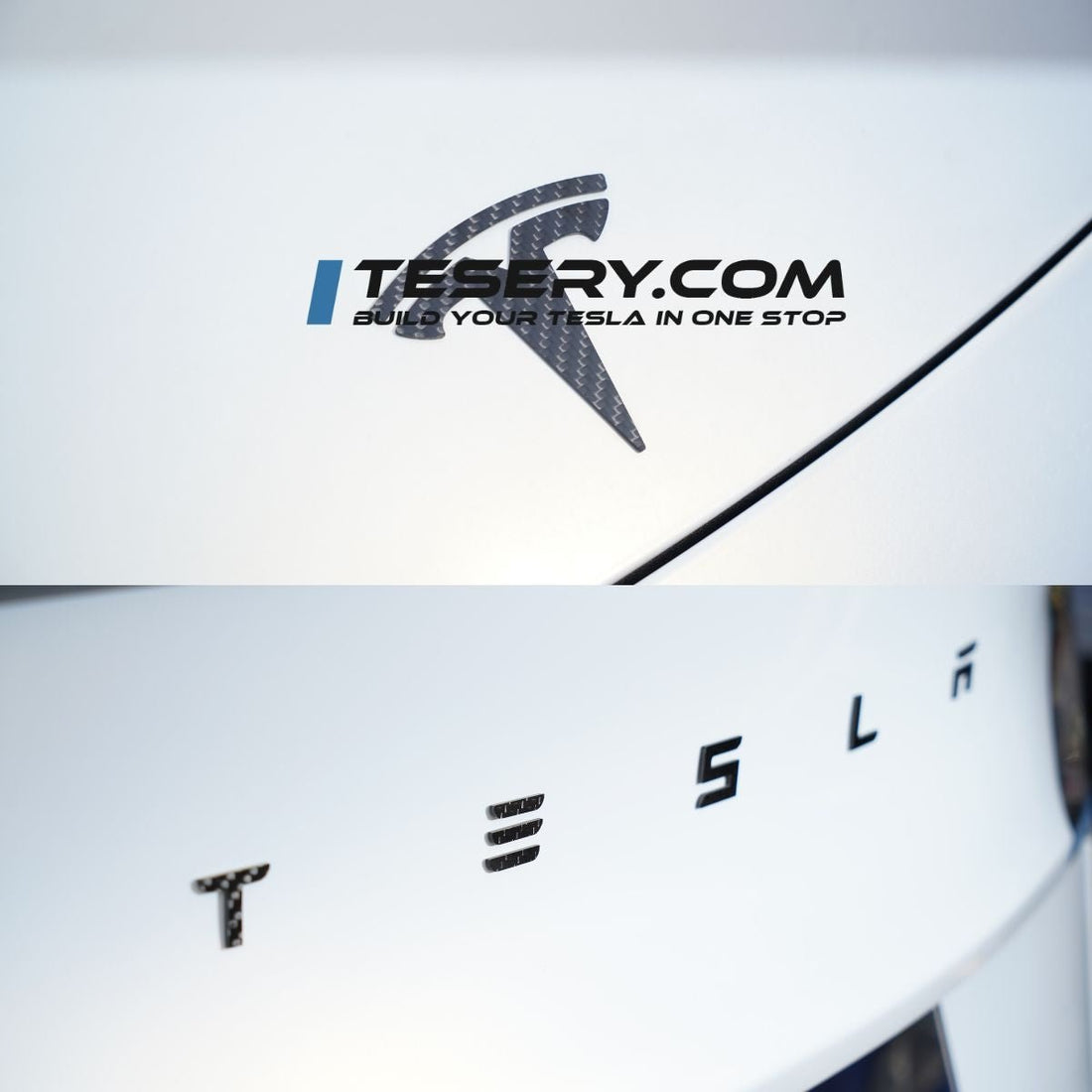 Tesla Model 3 / Y Carbon Fiber Logo Letters Emblem