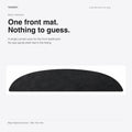 Package contents: one black curved front dashboard mat only, with no rear parcel shelf mat.