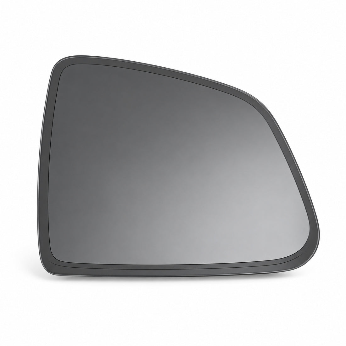 Left heated replacement mirror glass for Tesla Model Y, one insert on white background