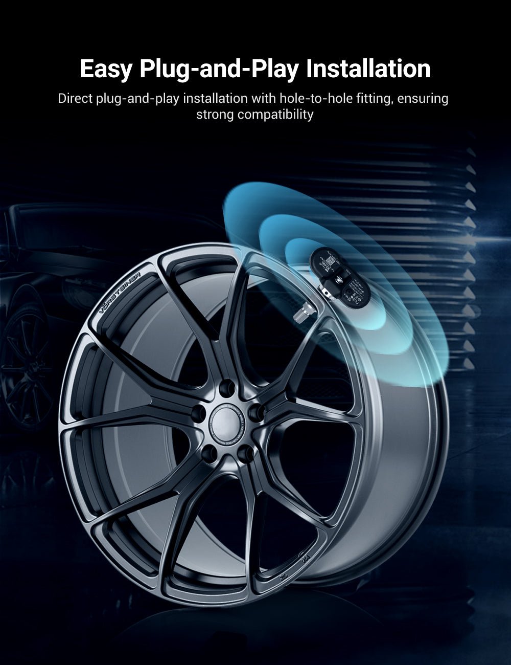 テスラ純正BLE Bluetoothタイヤ空気圧監視センサー（TPMS）
