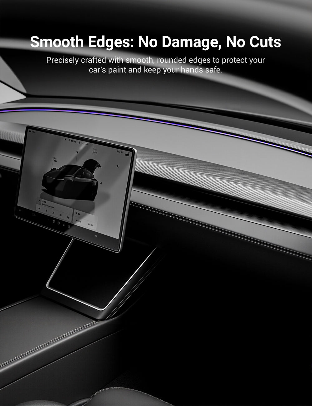 TESERY Real Dry Carbon Fiber Dashboard Cover Overlay for Model 3 Highland / Model Y Juniper - Tesery Official Store