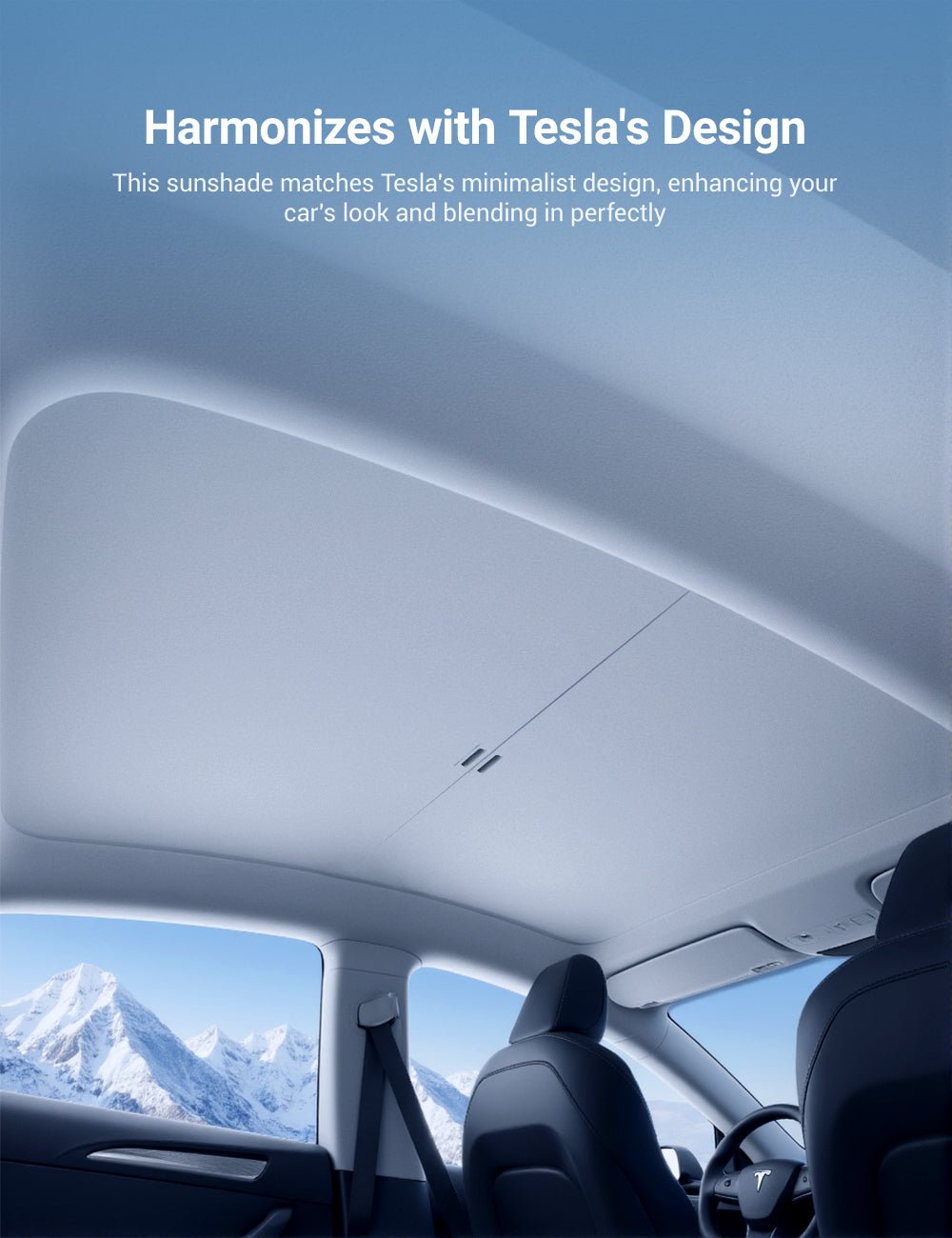 TESERY モデルY用伸縮式サンシェード ジュニパー