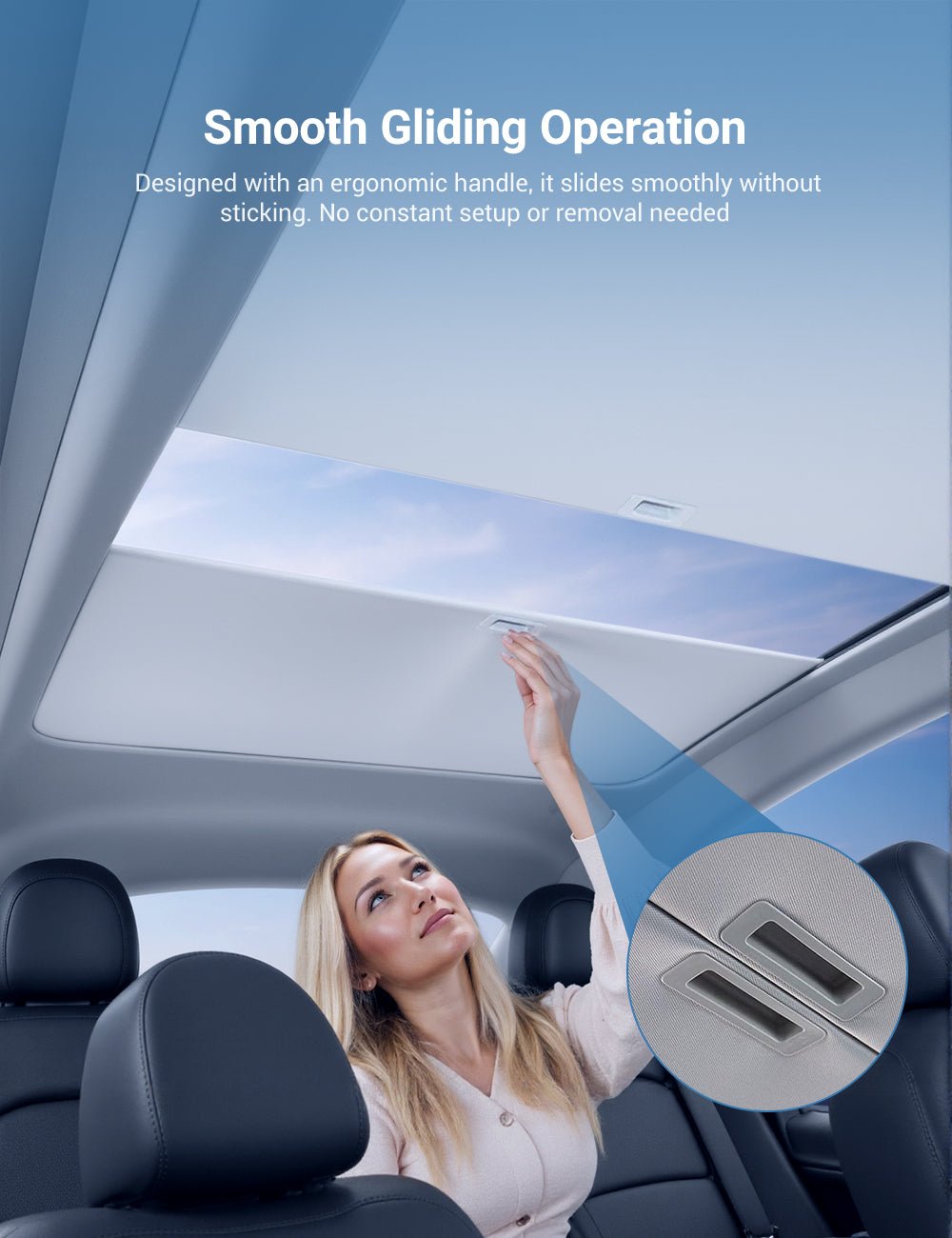 TESERY モデルY用伸縮式サンシェード ジュニパー