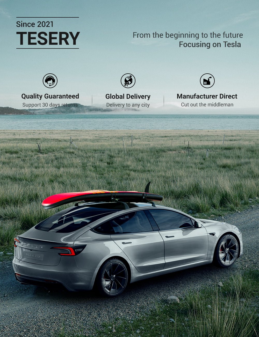 Tesla Roof Rack for Model Y & Model 3 Highland