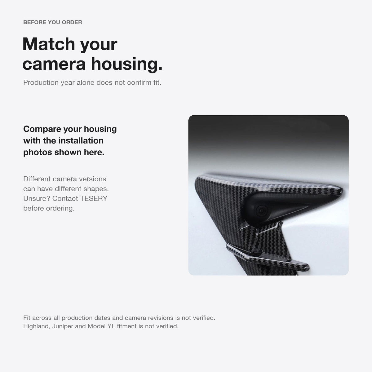 TESERY Thunder Side Camera Cover for Model 3/Y | 5 Colors - Tesery Official Store