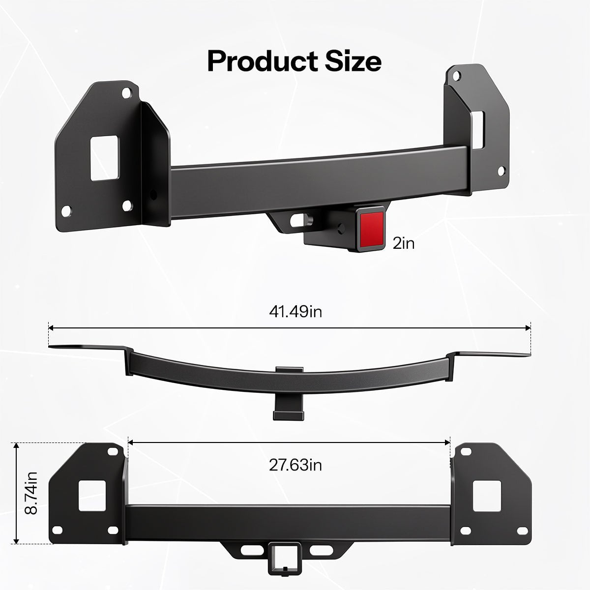 TESERY Trailer Tow Hitch for Model Y | 6500 lbs Capacity | No - Drill Install - Tesery Official Store