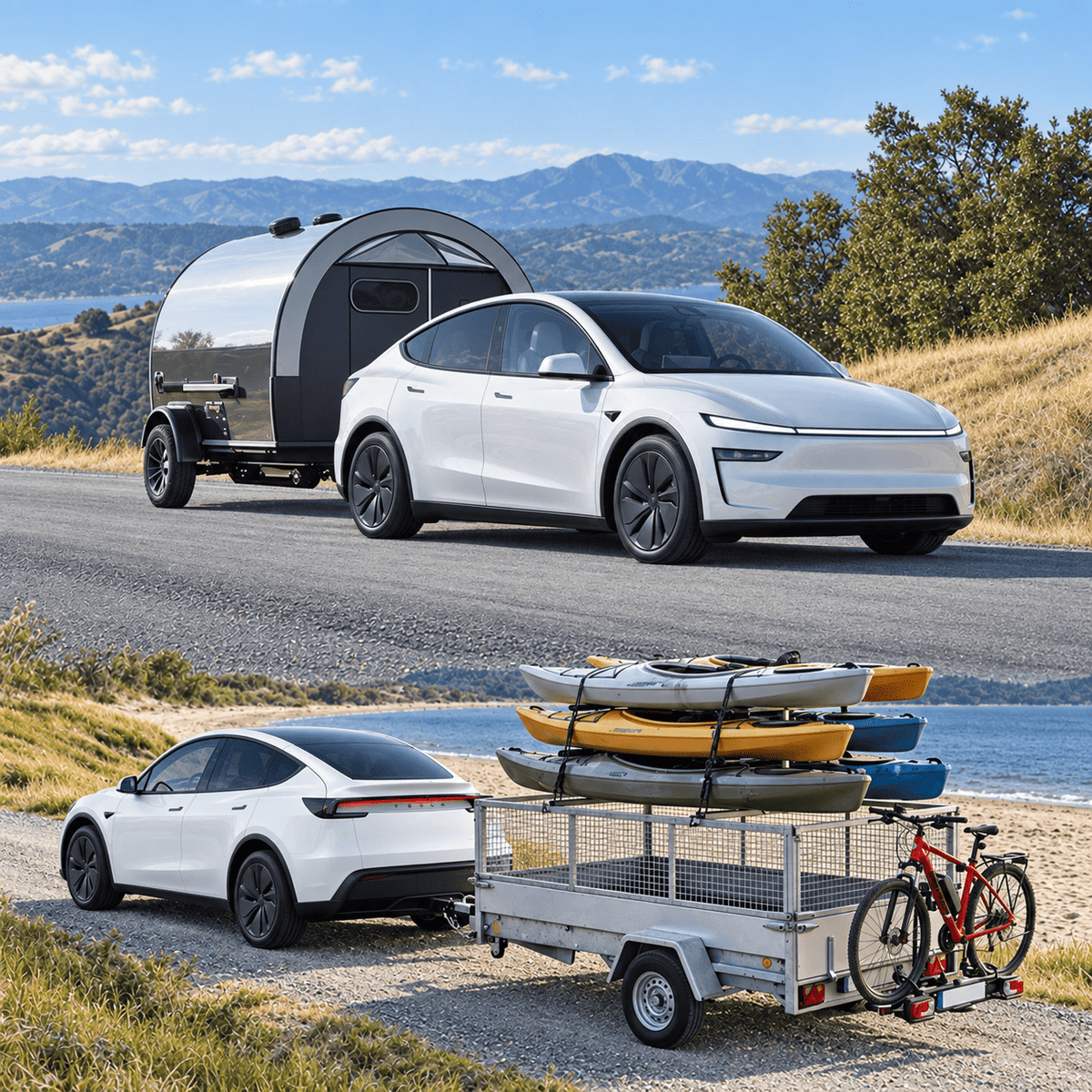 TESERY Trailer Tow Hitch for Model Y | 6500 lbs Capacity | No-Drill Install - Tesery Official Store