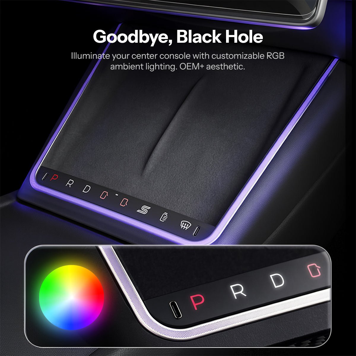 TESERY Wireless Charging Smart Button with Ambient Light for Model 3 Highland / Y Juniper - Tesery Official Store