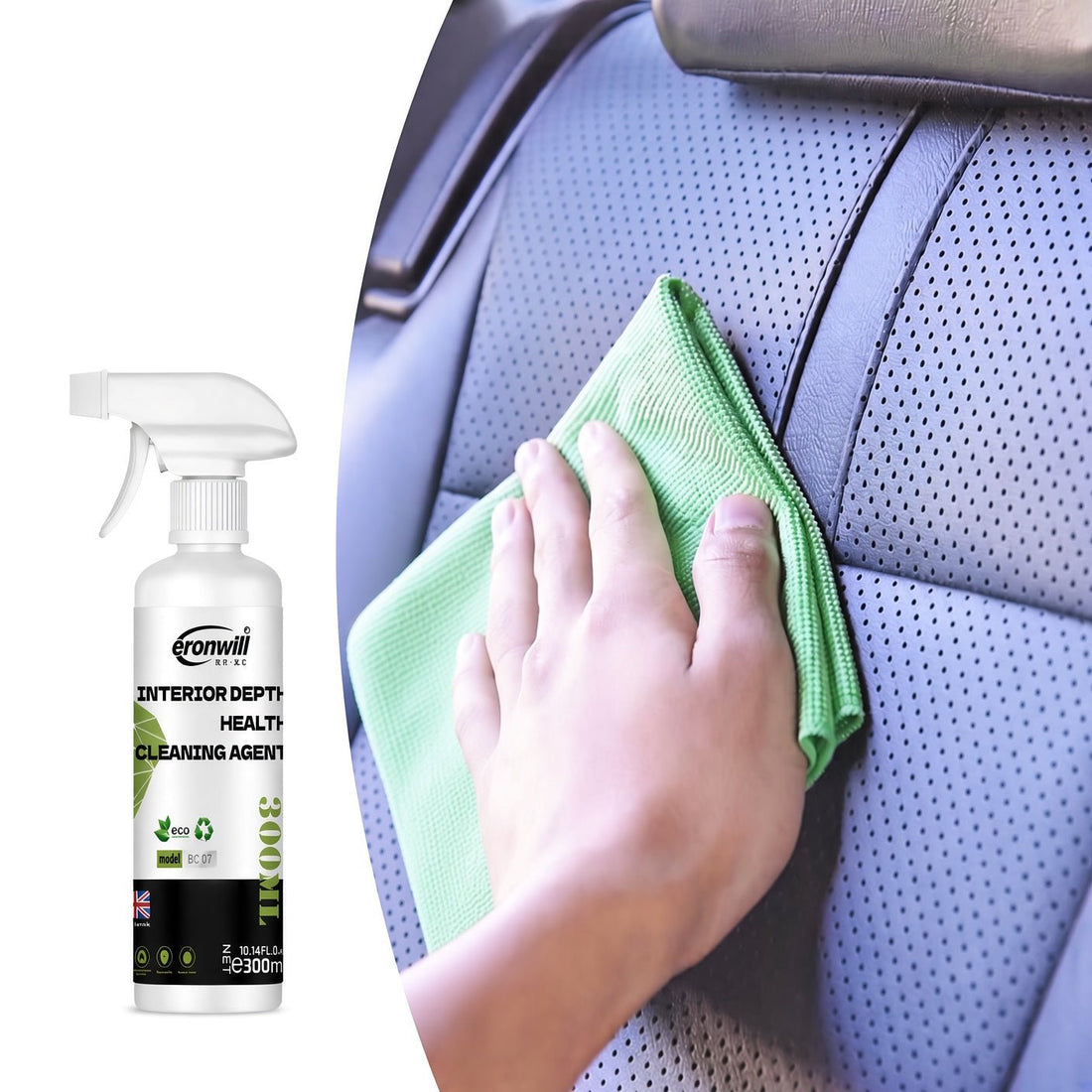 Tesla Interior Cleaner & Stain Remover for Vegan Leather | Safe on Model 3, Y, S, X Seats, Dash & Console - Tesery Official Store
