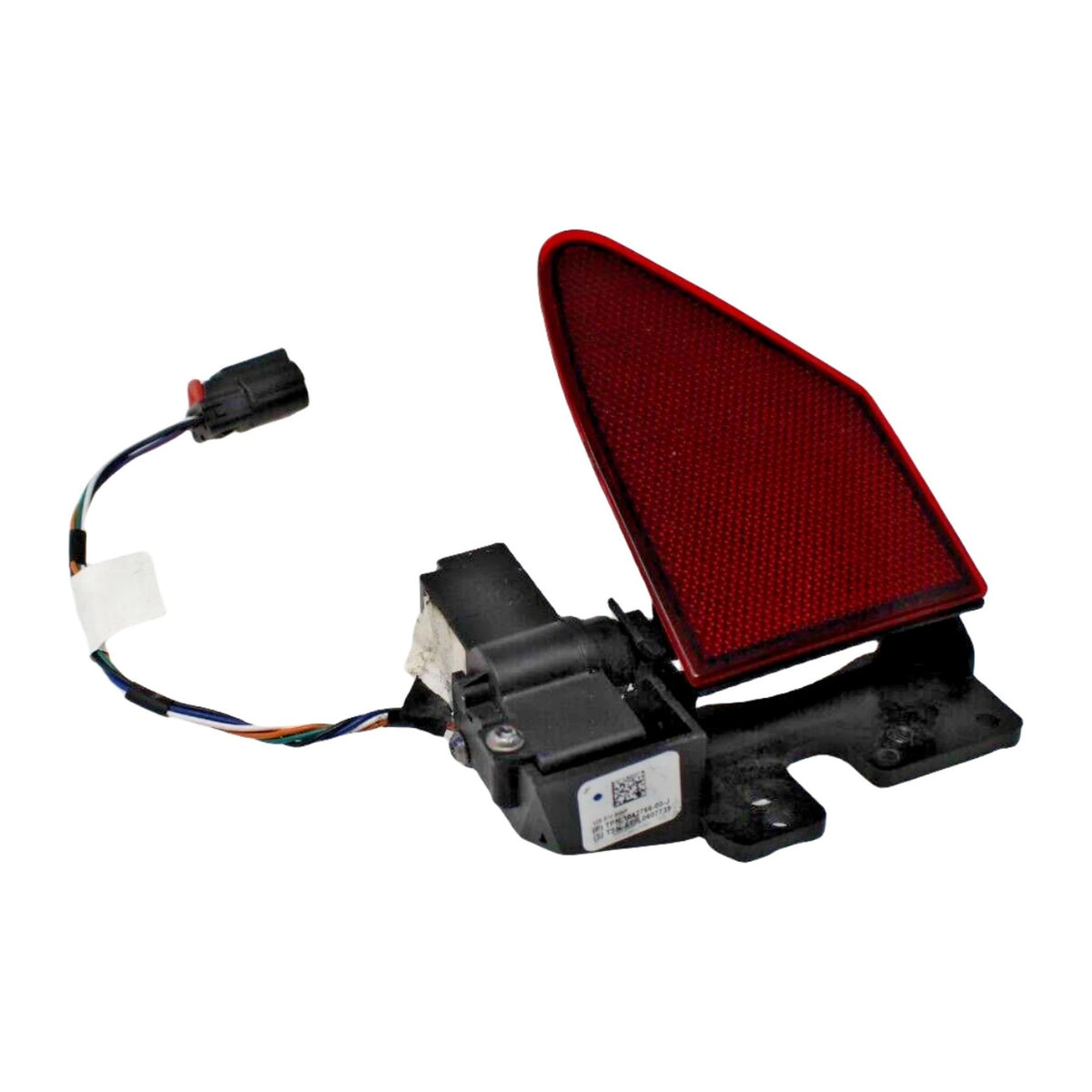 Tesla Model S 2016–2020 charge port door assembly with red reflector, actuator and wiring