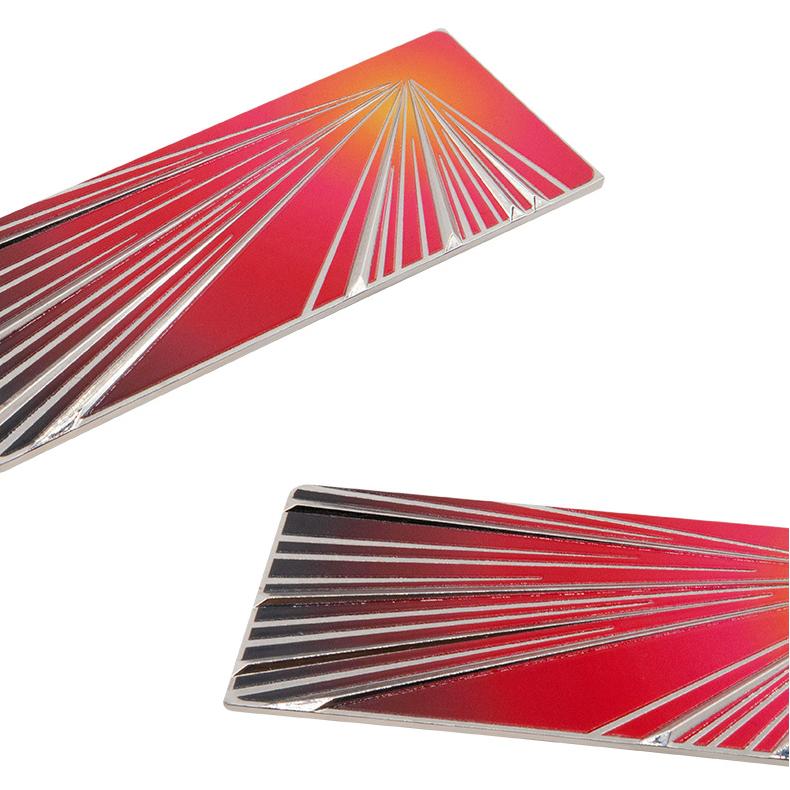 Autocollants Badge Emblème Rouge Pour Tesla Model Y – Résistants à L'Eau Et Aux Rayures, Faciles à Poser, Look Sportif Premium