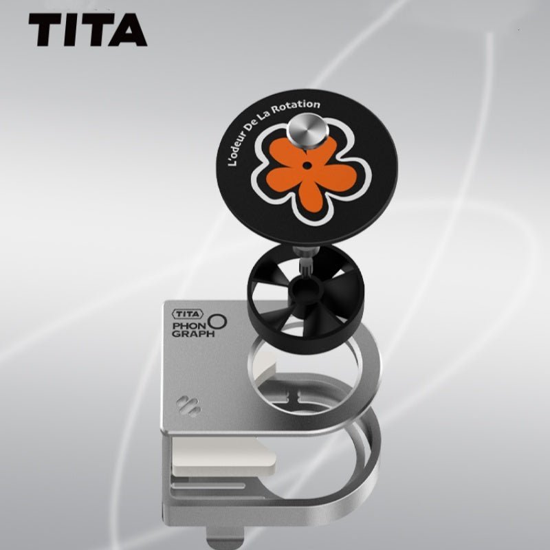 TITA-リアエアベント レコードプレーヤーディフューザー テスラ用