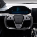 Touch Horn Carbon Fiber Yoke Steering Wheel for Model S / X 2021-2023 - Tesery Official Store