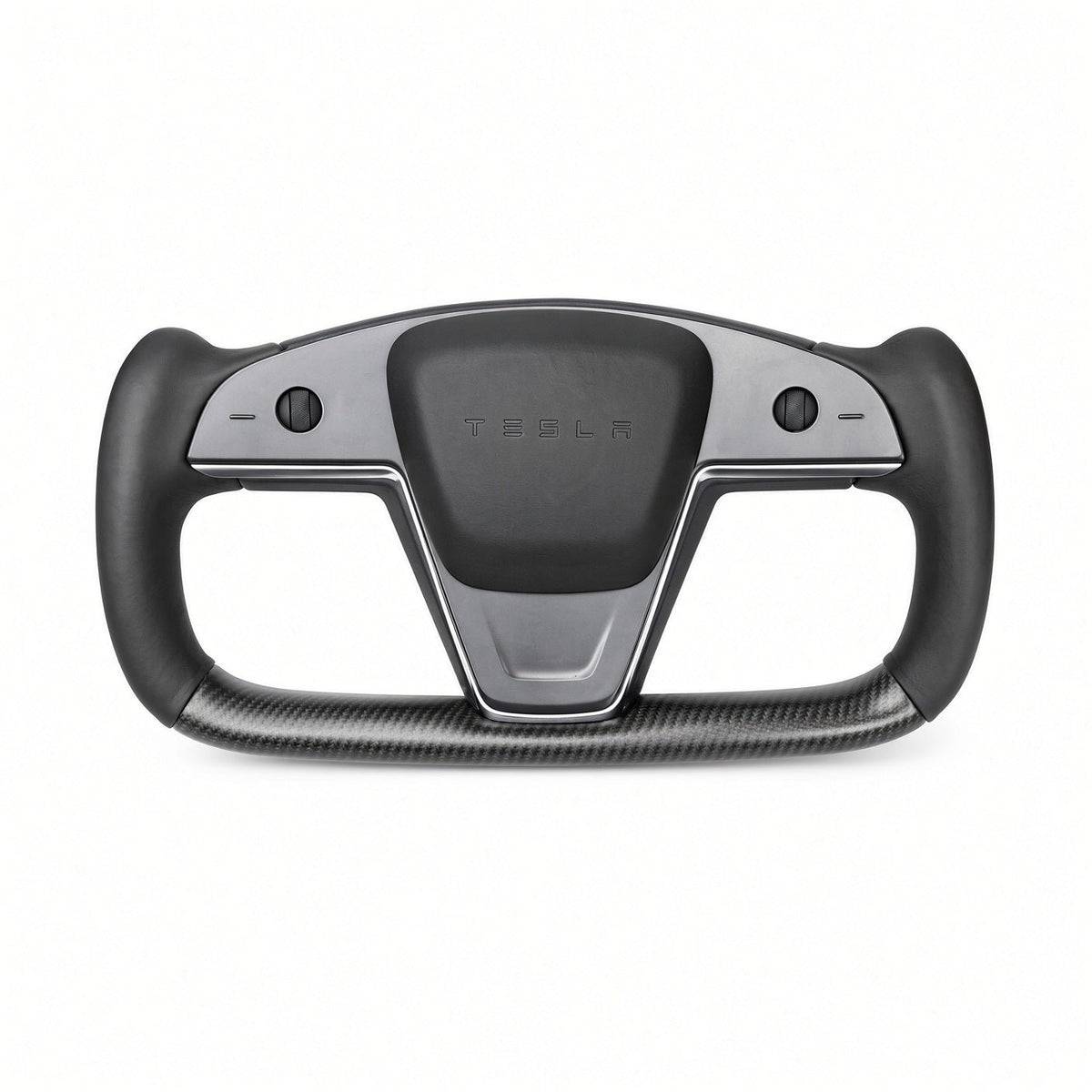 Touch Horn Carbon Fiber Yoke Steering Wheel for Model S / X 2021-2023 - Tesery Official Store