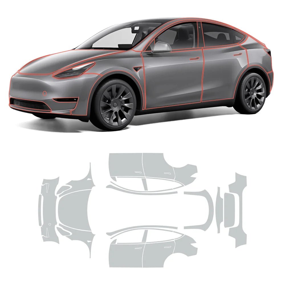 TPU Full Car Paint Protection Film (PPF) for Tesla Model 3 & Y - Tesery Official Store