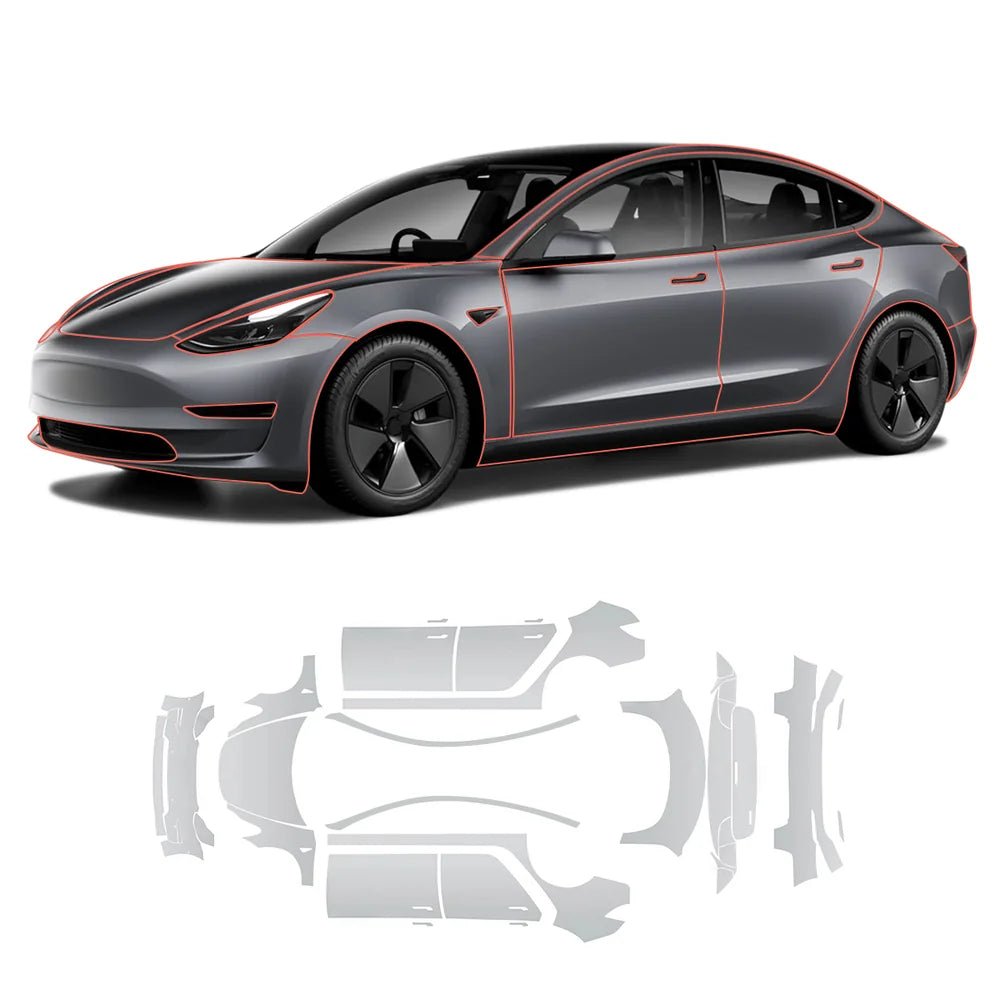 TPU Full Car Paint Protection Film (PPF) for Tesla Model 3 & Y - Tesery Official Store