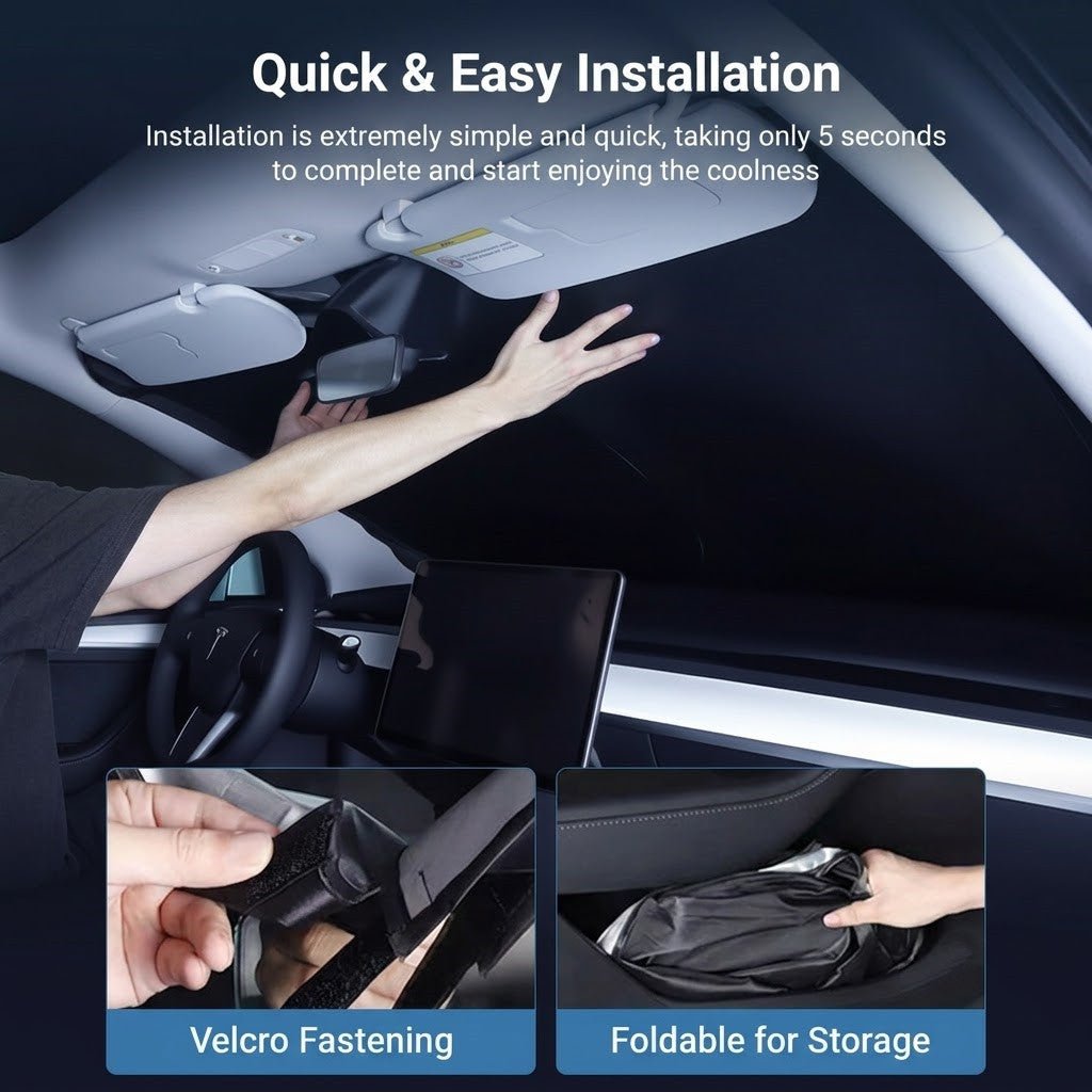 Universal Fit Windshield Sun Shade for Sedans & SUVs & Trucks - Tesery Official Store