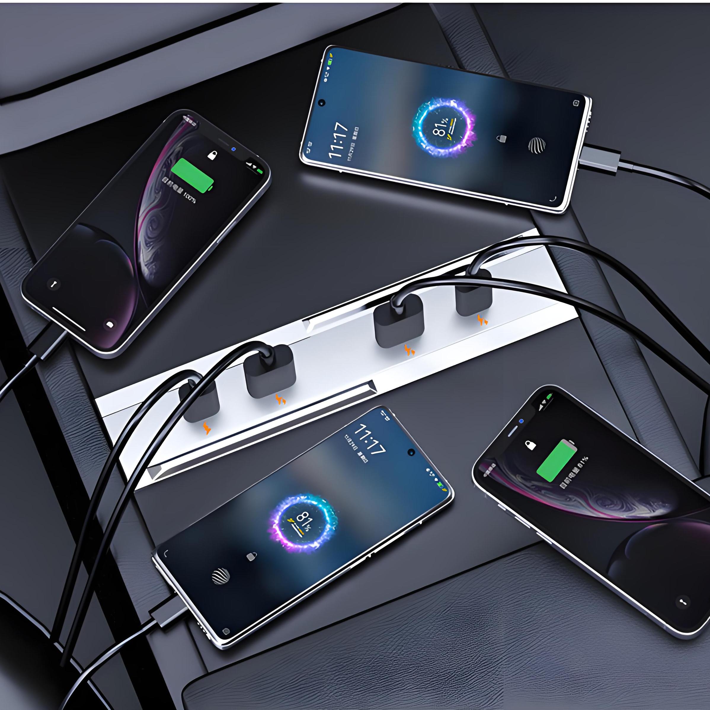 65W USB Hub Model 3 Highland Model Y Juniper Dual USB-C USB-A Fast Charging