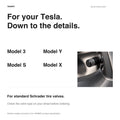 Valve Stem Caps 4 Pack Fit Suitable for Tesla 3/Y/S/X 2017-ON - Tesery Official Store