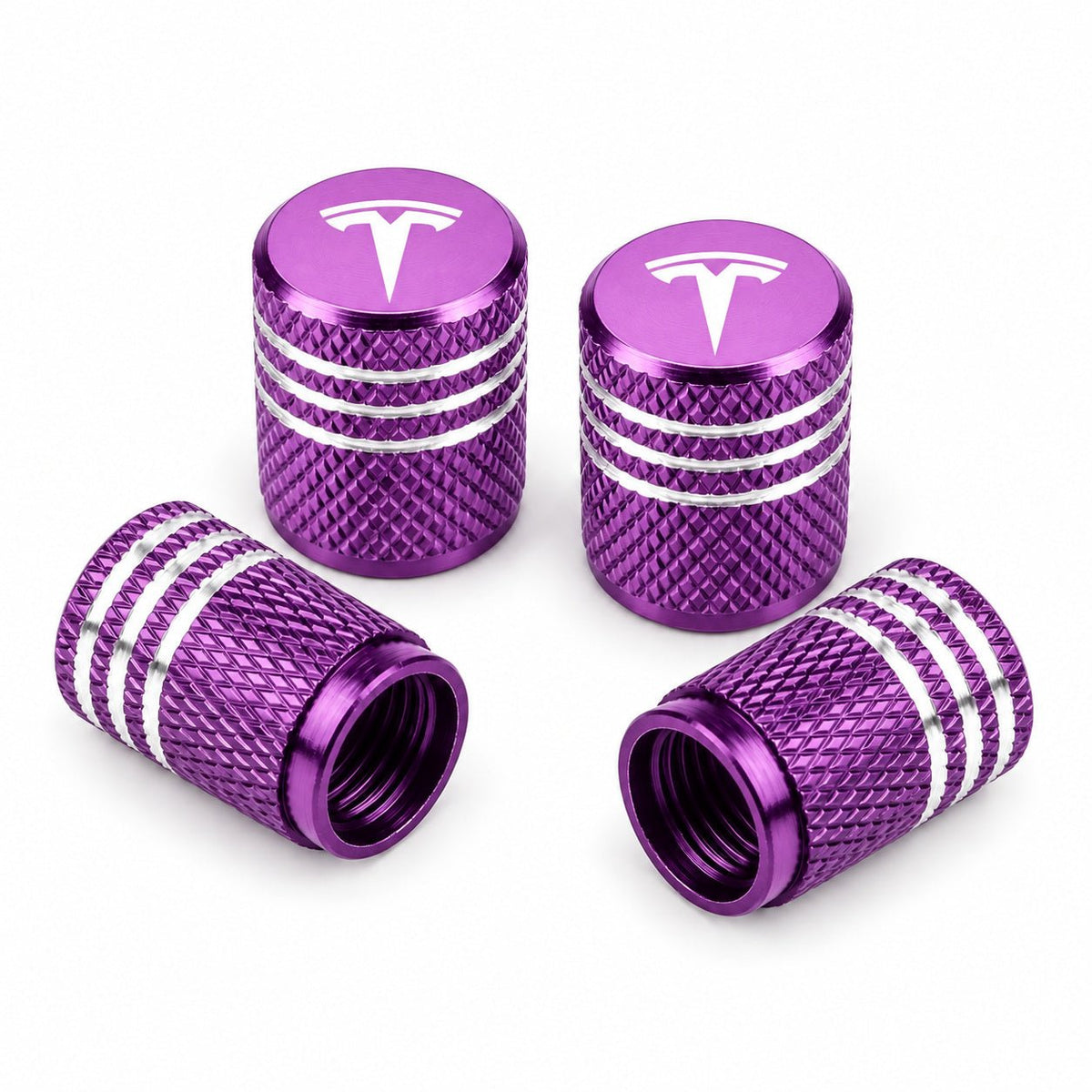 Valve Stem Caps 4 Pack Fit Suitable for Tesla 3/Y/S/X 2017-ON - Tesery Official Store