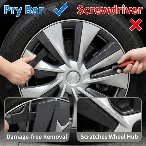 Wheel Hub Cap Removal Pry Bar Tool for Model 3 / Y / X / S (1 pc) - Tesery Official Store