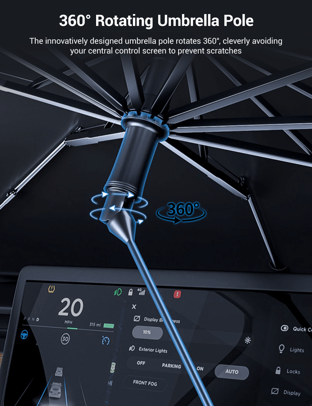 Windshield Sun Shade Umbrella for Tesla Model 3/Y/S/X - Tesery Official Store