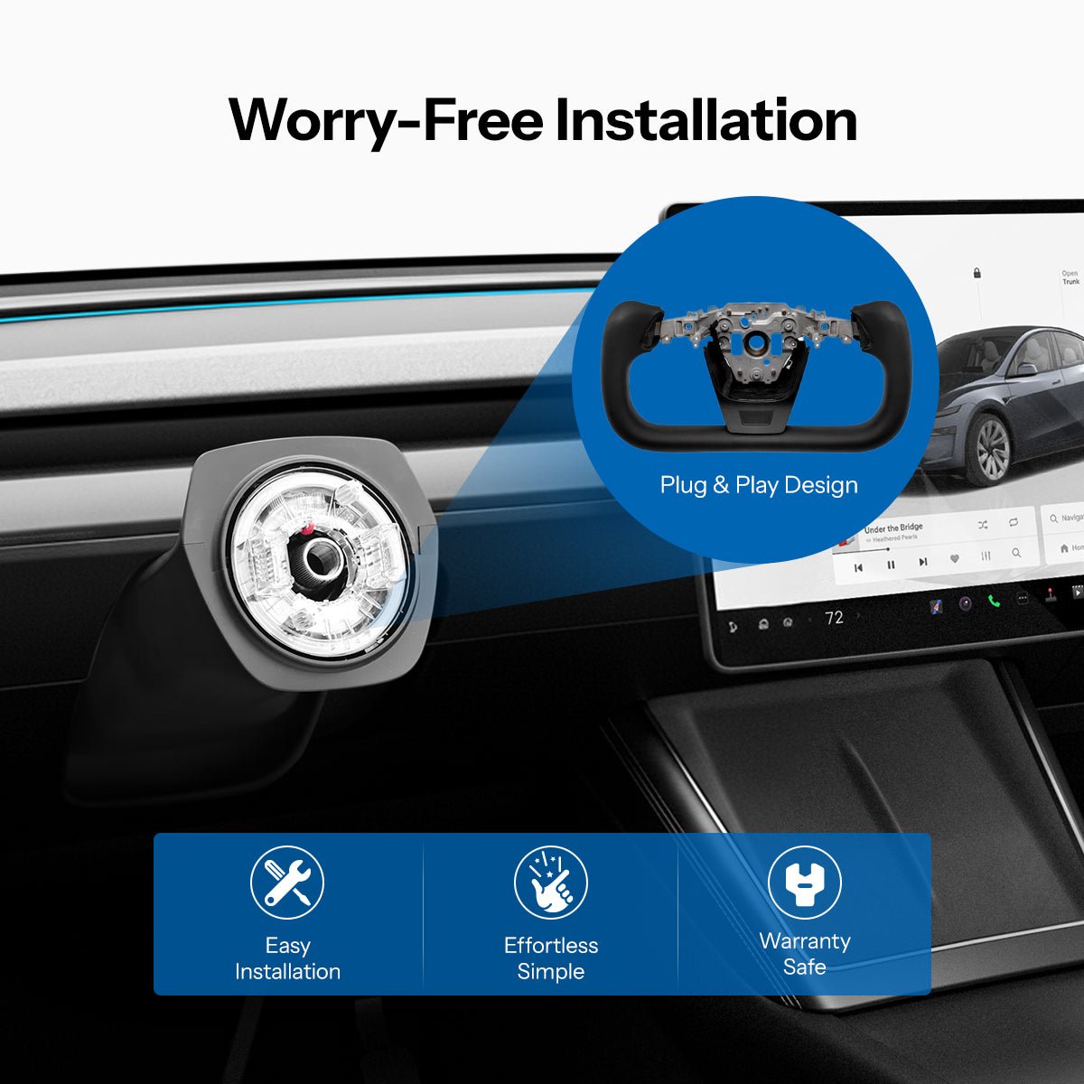Yoke Steering Wheel for Model Y Juniper / Model 3 Highland【Inspired by Model S/X】 - Tesery Official Store