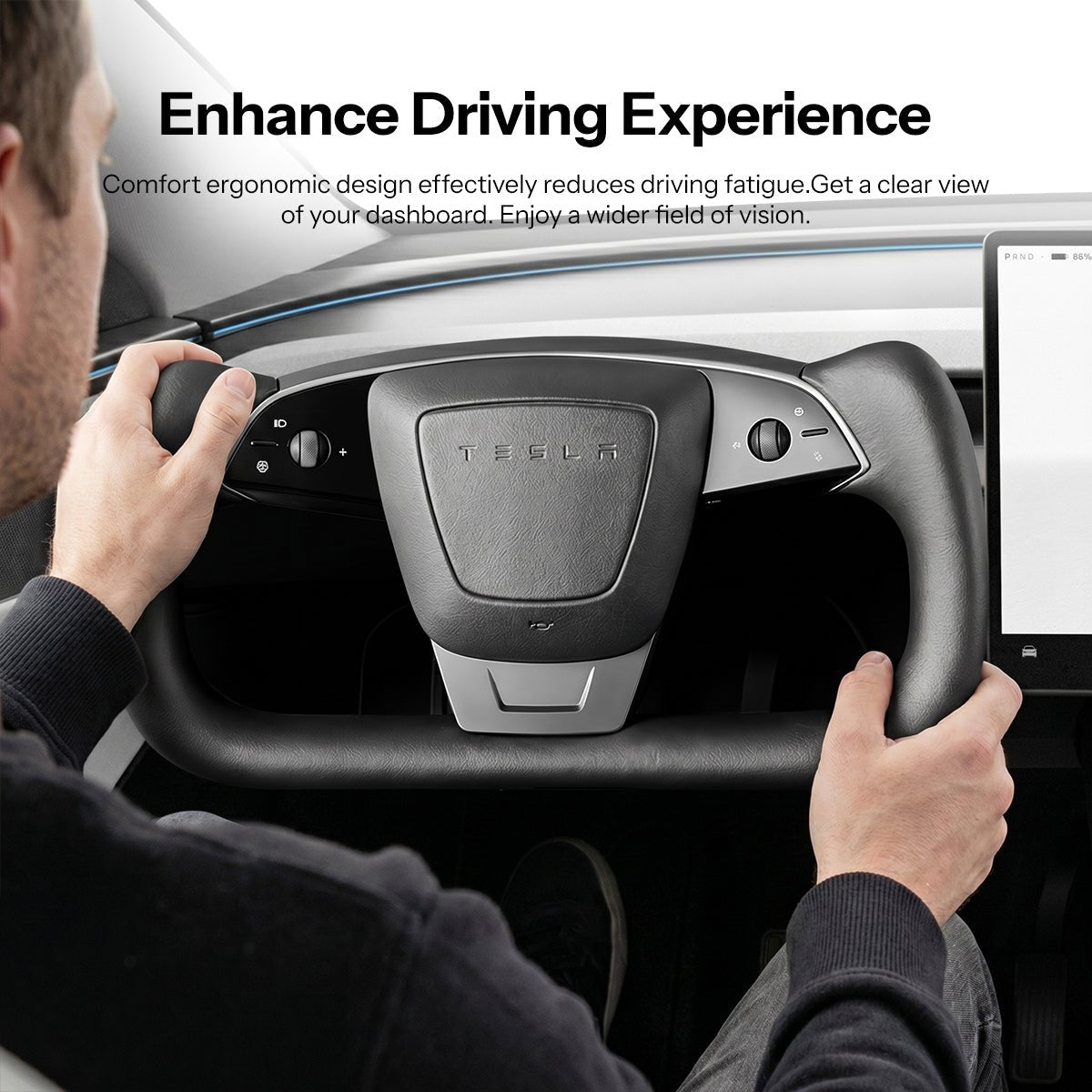 Yoke Steering Wheel for Model Y Juniper / Model 3 Highland【Inspired by Model S/X】 - Tesery Official Store