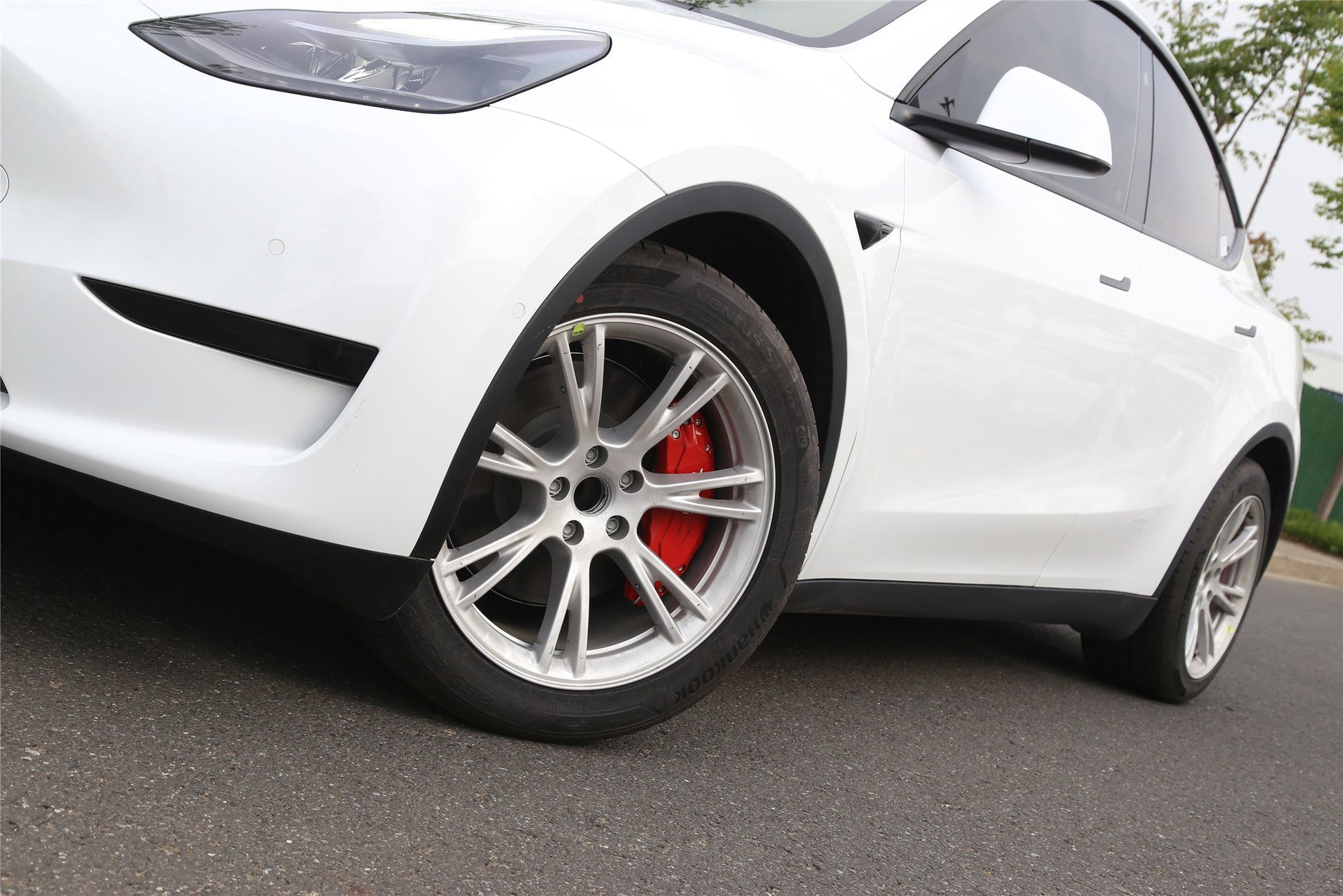 4-teilige Bremssattel abdeckungen vorne und hinten rotes Aluminium für Tesla  Modell y 2007-2012 - AliExpress