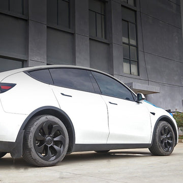 19' stora blad hjulskydd för Tesla modell Y 2020-2024(4 stk)
