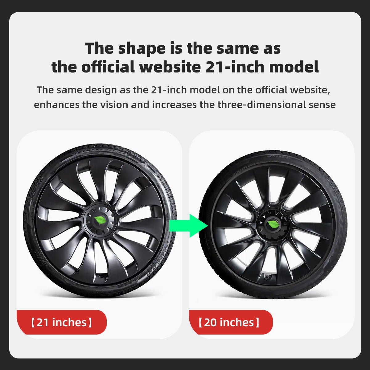 20-Inch Wheel Hub Cover for Tesla Model Y 2020-2024 - Tesery Official Store