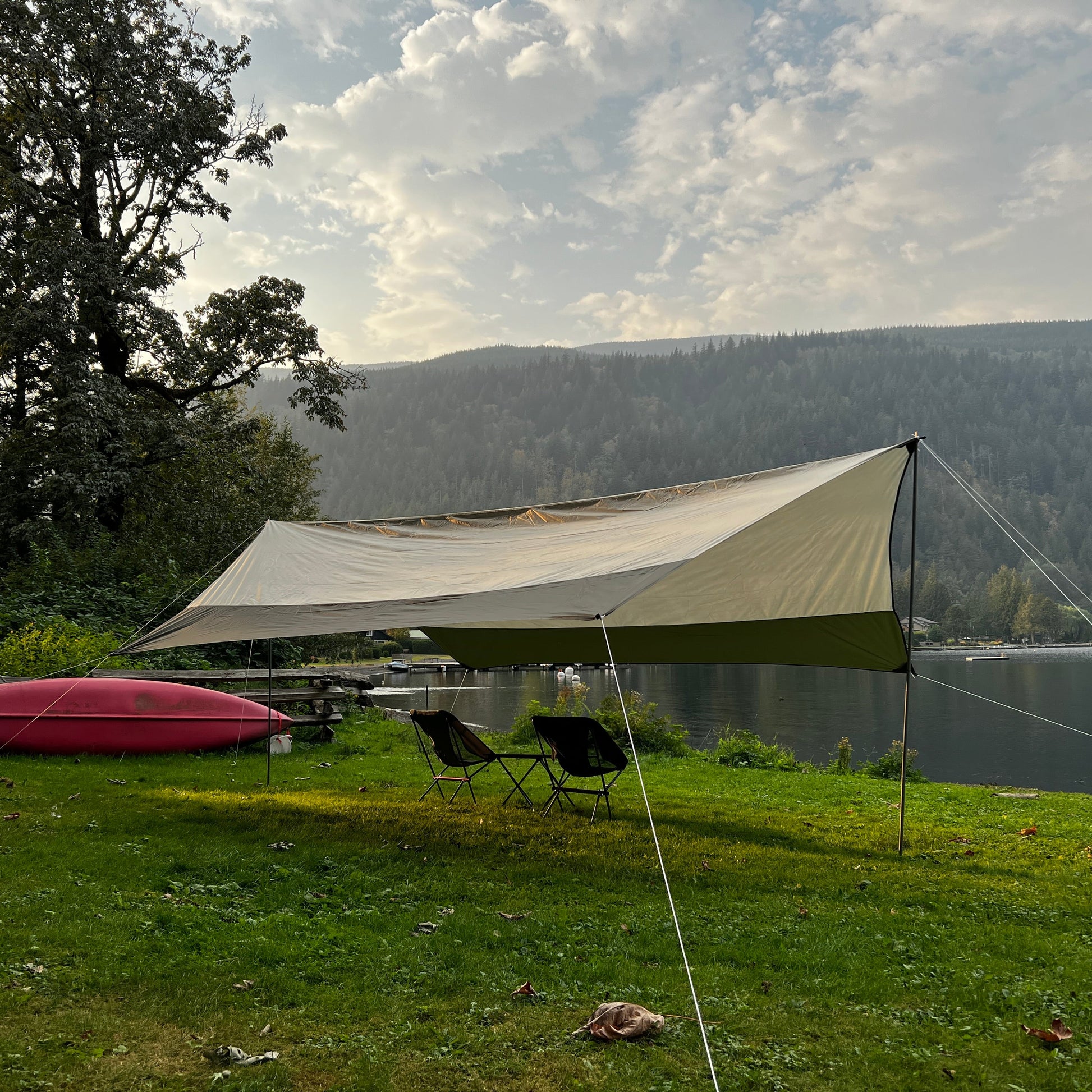 Camping Tarp with Poles - Tesery Official Store