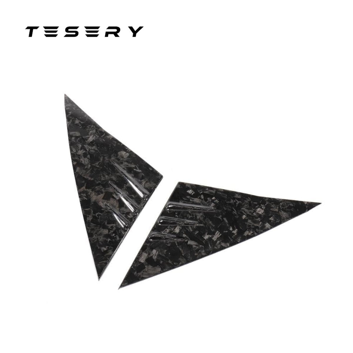 A-pillar Glass Trim for Tesla Model Y / 3 - Dry Carbon Fiber Exterior Mods - Tesery Official Store