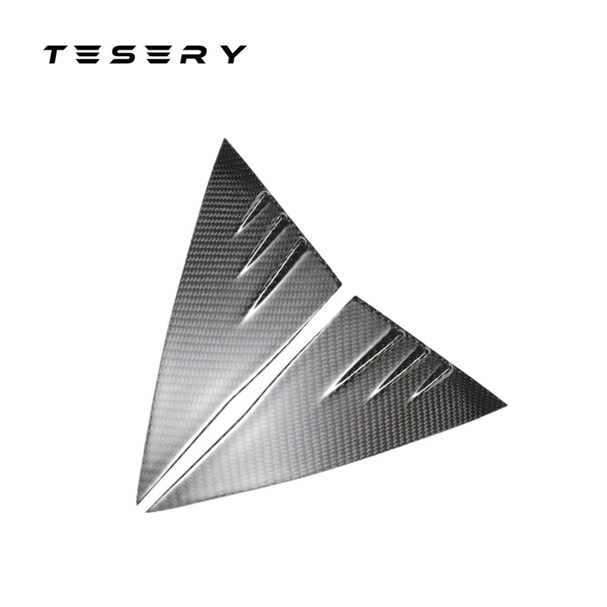 A-pillar Glass Trim for Tesla Model Y / 3 - Dry Carbon Fiber Exterior Mods - Tesery Official Store