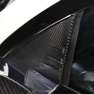 Fenêtres de montant A en fibre de carbone véritable adaptées au modèle Tesla Y 2020-2022