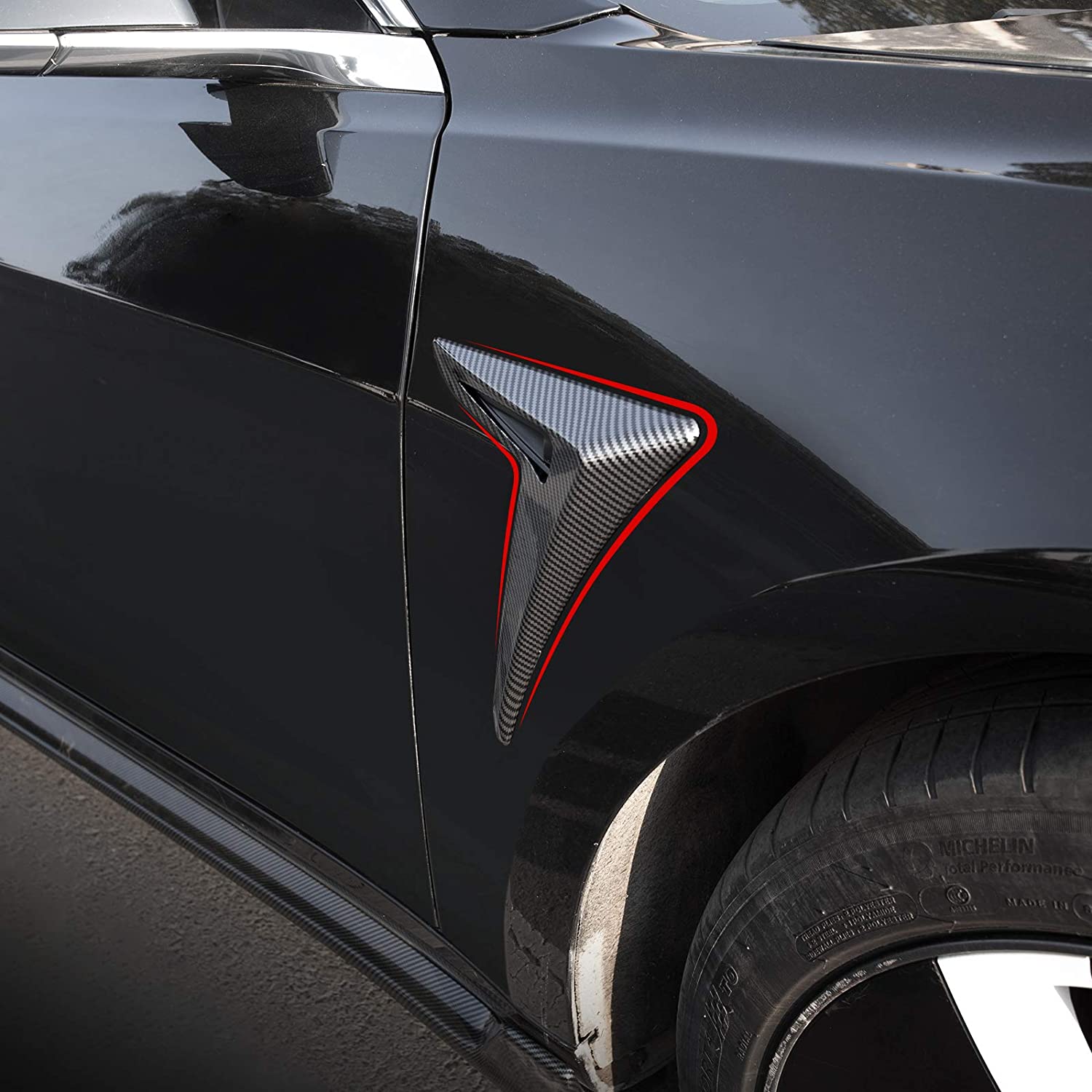 Side Fender Camera Protection Cover Trim Sticker fit for Tesla