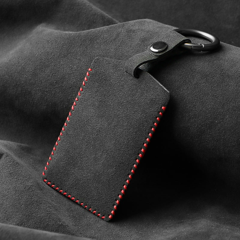 Alcantara Key Card Holder Model 3 Y Italian Material Hook Keychain ...