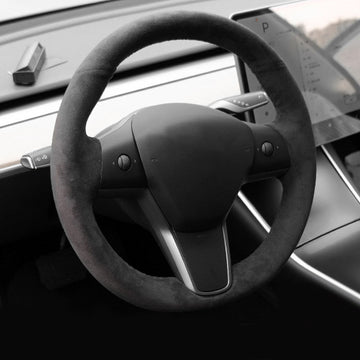 Capa do volante de Alcantara para Tesla Model 3 / Y